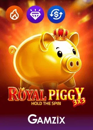 3x3 Royal Piggy Hold the Spin pokie by Gamzix